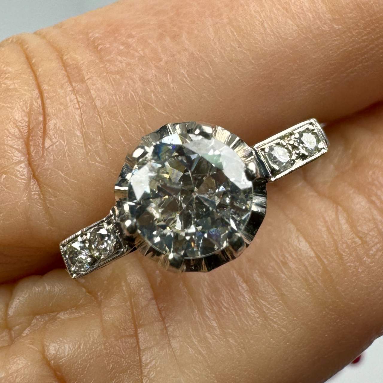 1.11 Ct Art Deco Diamond Ring