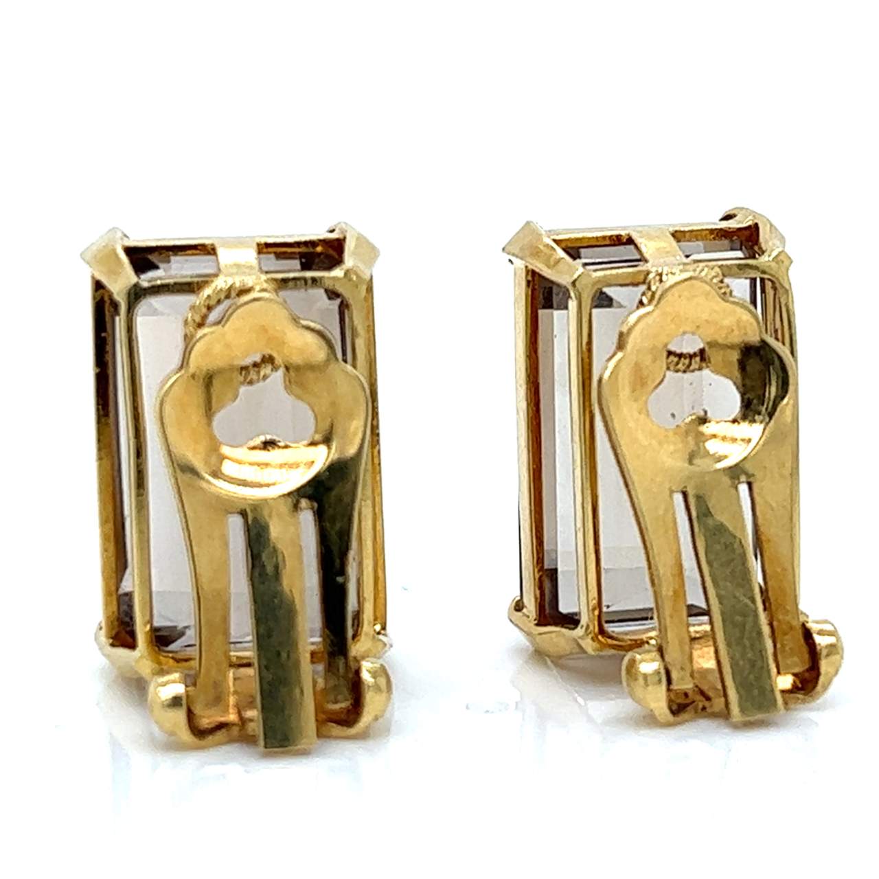 1960’s 18K Yellow Gold Topaz Earrings