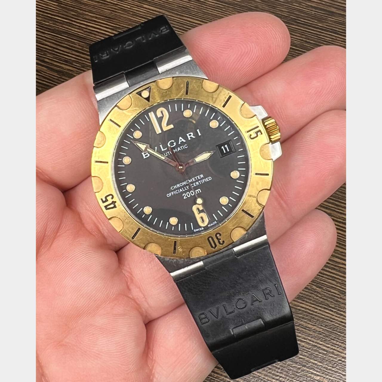 BVLGARI 18K & Stainless Steel Diagono Watch