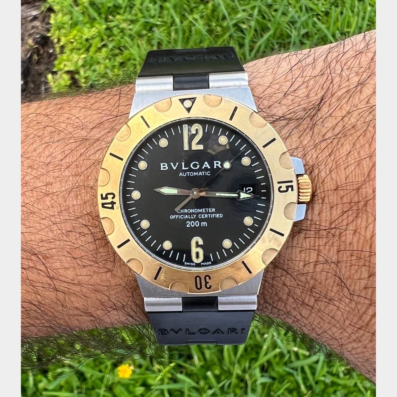 BVLGARI 18K & Stainless Steel Diagono Watch