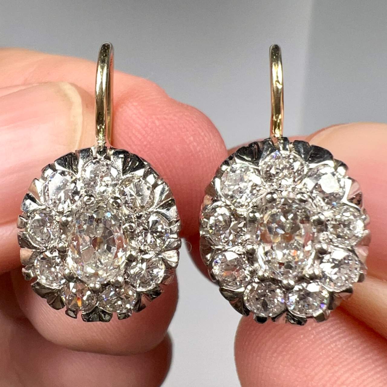 18K & Platinum 3.50 Ct. Diamond Earrings