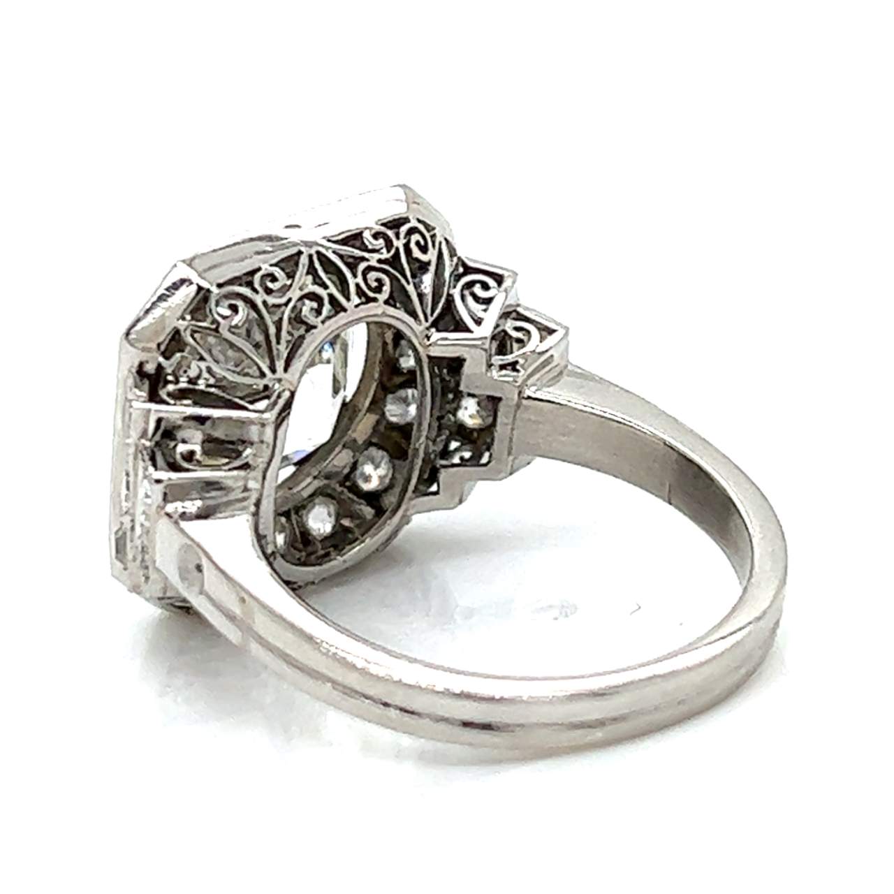 Platinum 4.18 Ct. GIA Certified Old European-cut Diamond Ring