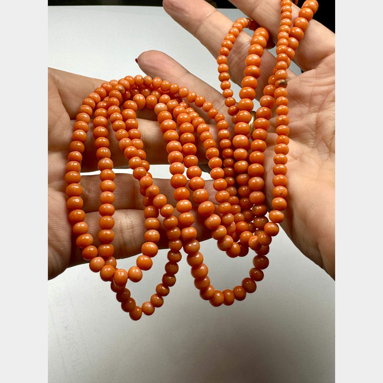 1960’s 14K Graduated Coral Necklace