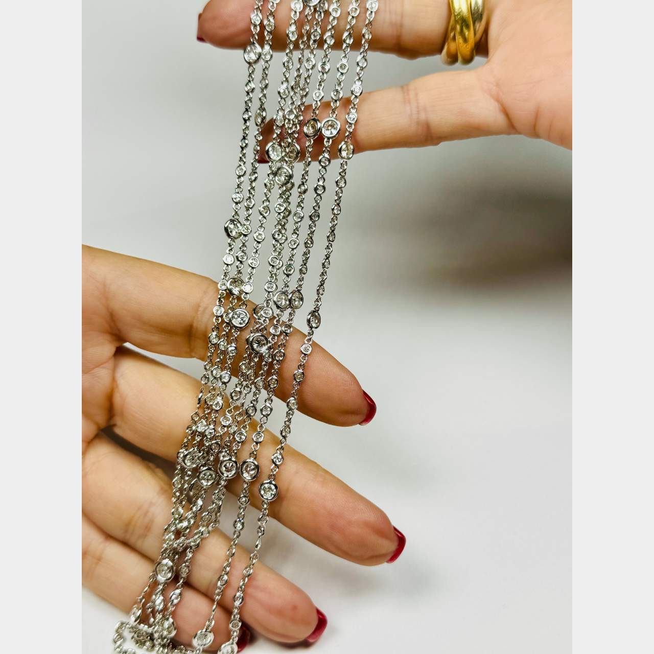 16.00 Ct. Diamond by the Yard Necklace