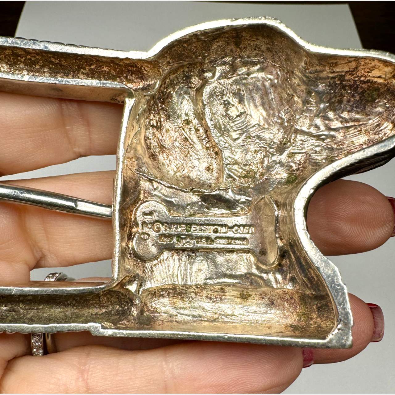 Kieselstein-cord Sterling Silver Dog Belt Buckle