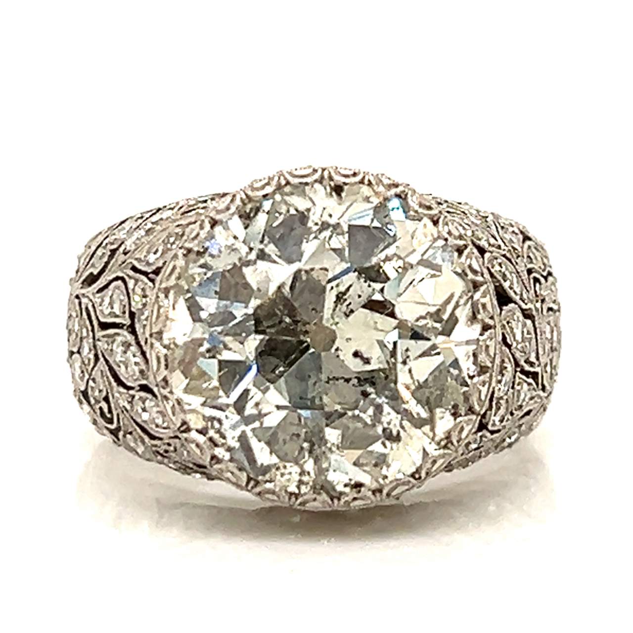 8.81 Ct Art Deco Diamond Engagement Ring - Image 2