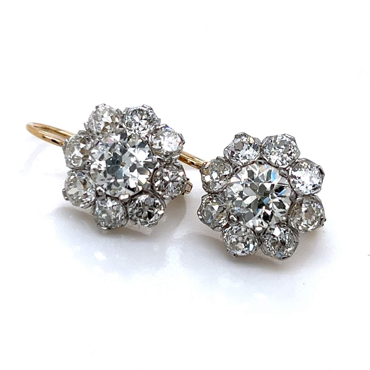 18K & Platinum 8.10 Ct. Diamond Earrings