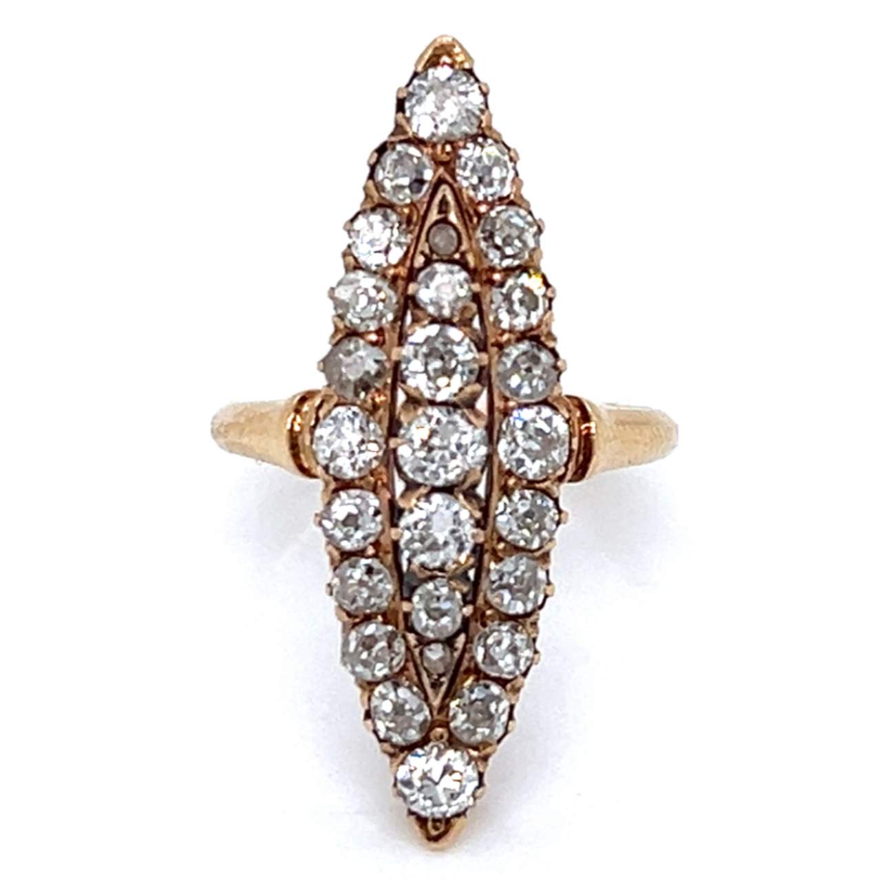 Victorian 18K Yellow Gold 2.25 Ct. Diamond Ring