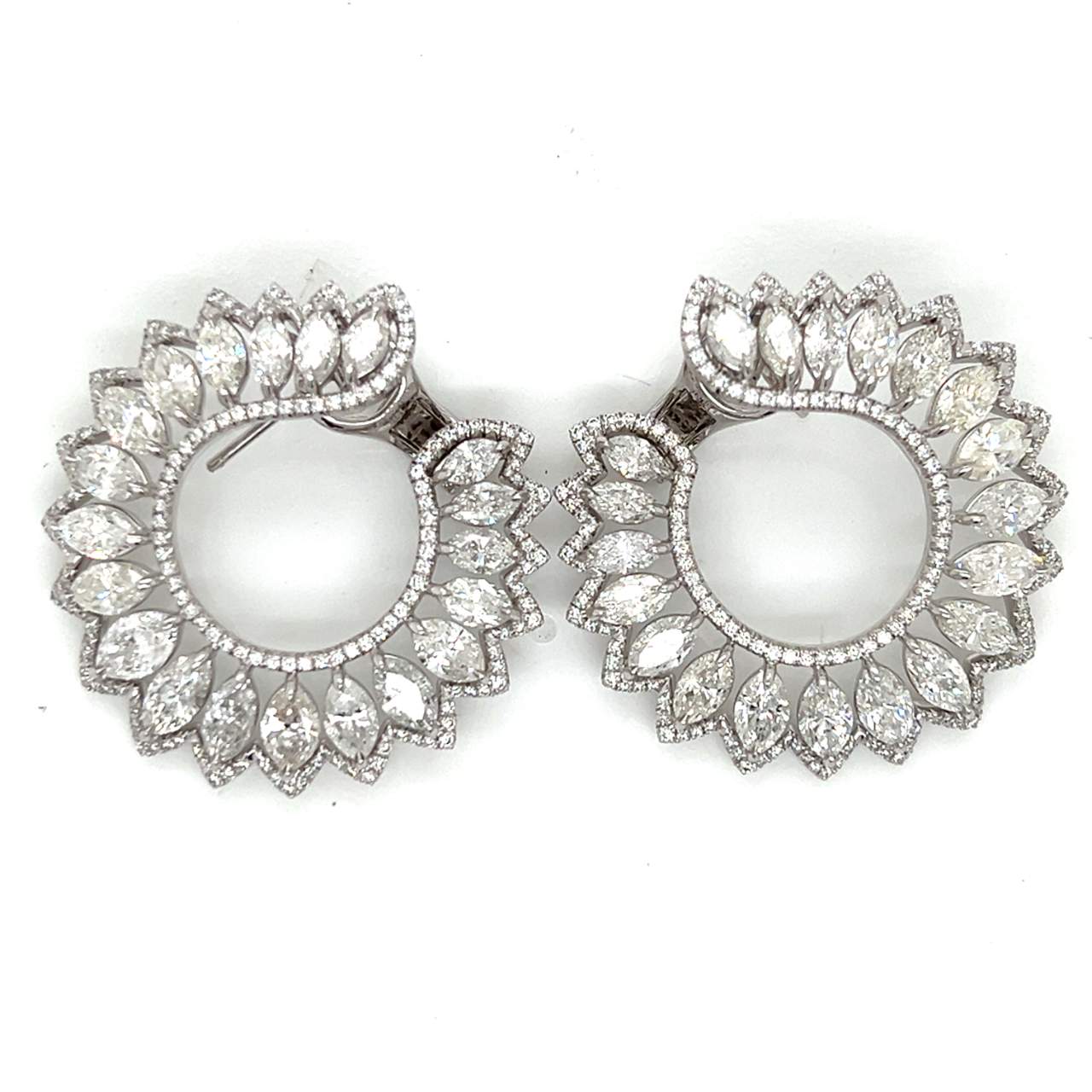 Platinum 14.41 Ct. Diamond Earrings