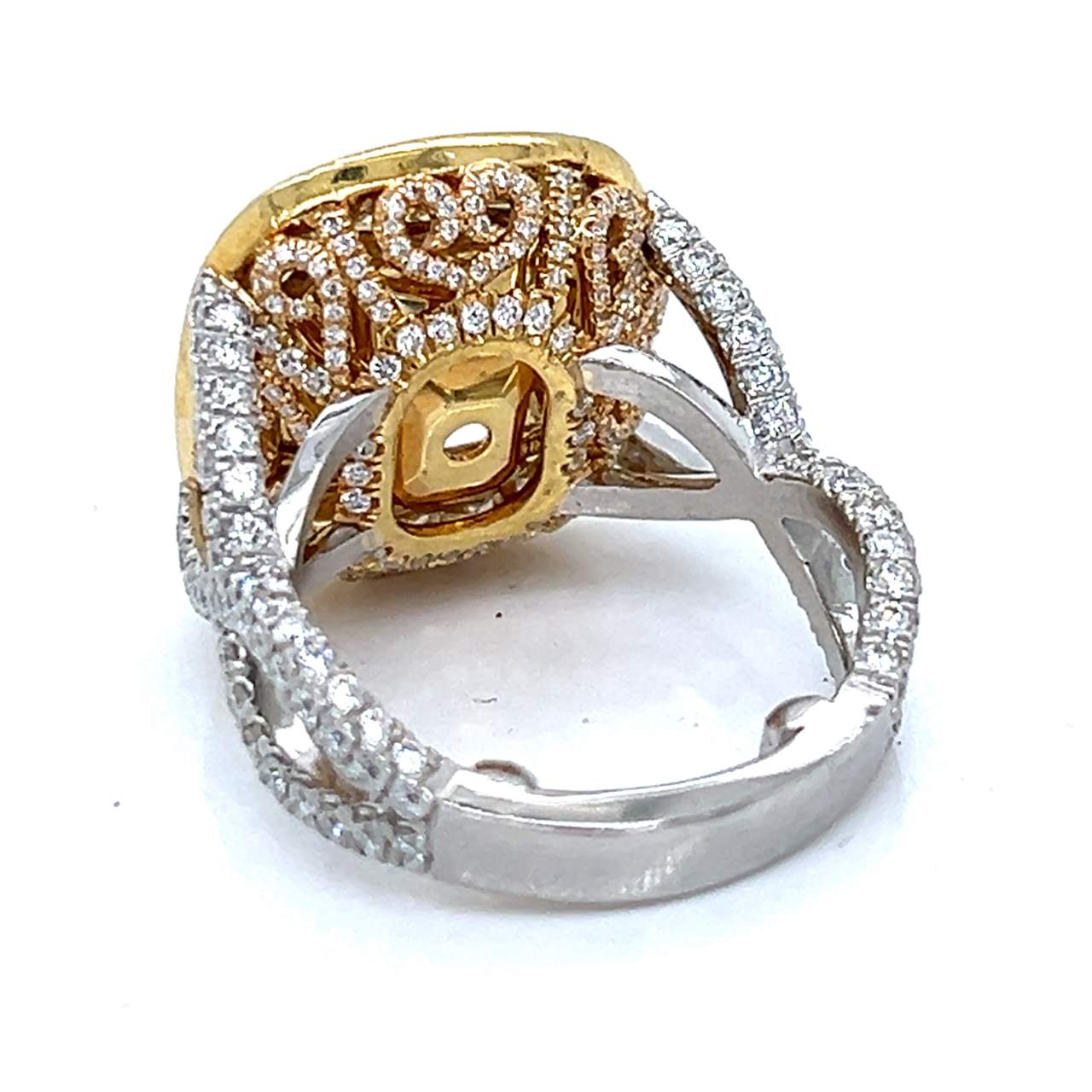 Platinum & 18K Yellow Gold 7.77 Ct. GIA CERTIFIED Diamond Ring