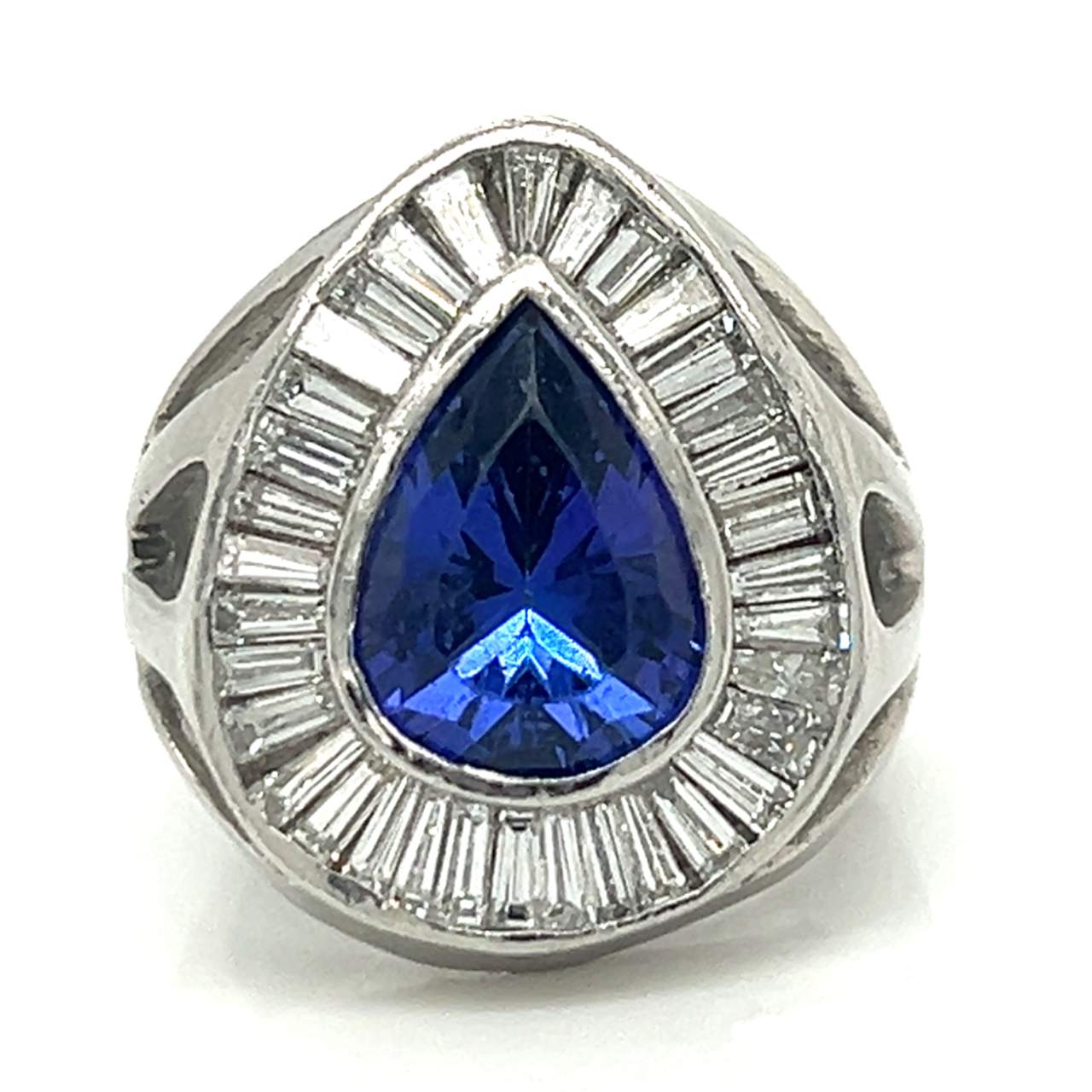 Platinum 5.00 Ct. Tanzanite & Diamond RIng