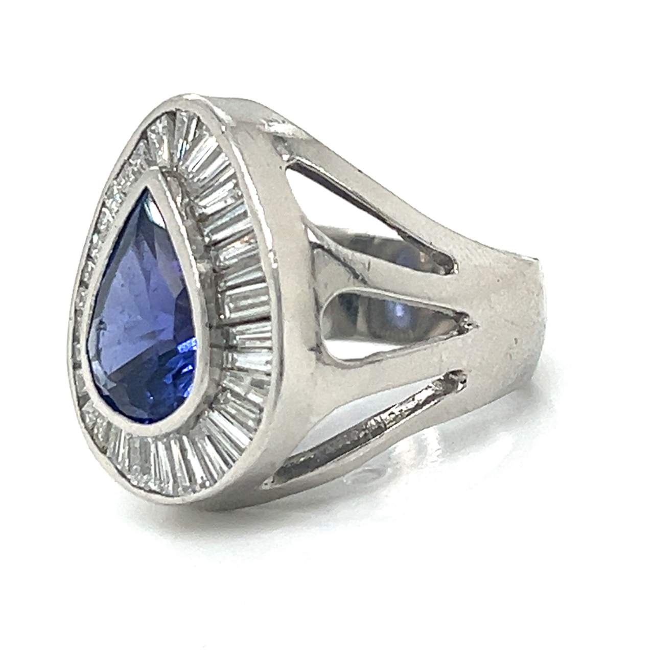 Platinum 5.00 Ct. Tanzanite & Diamond RIng