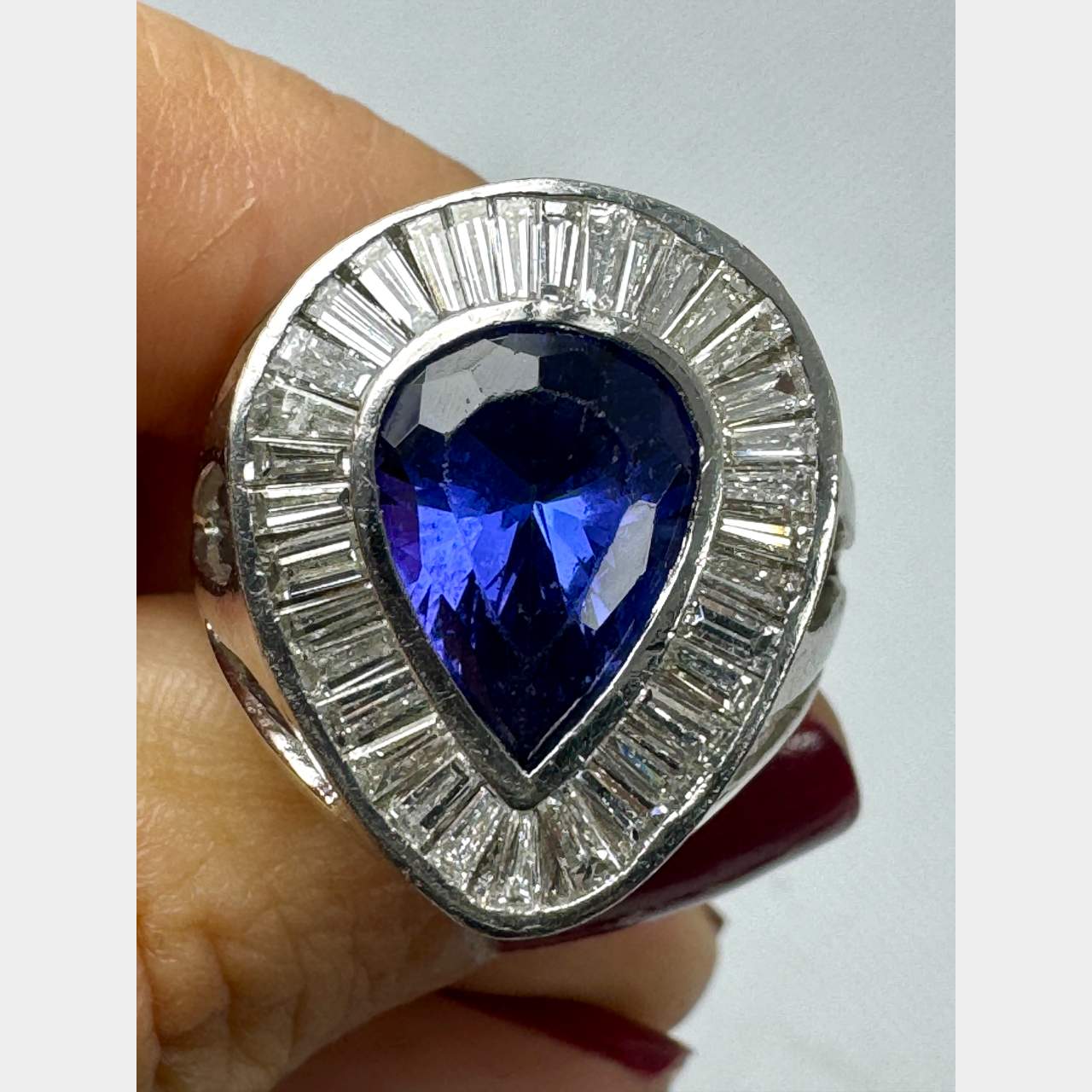 Platinum 5.00 Ct. Tanzanite & Diamond RIng