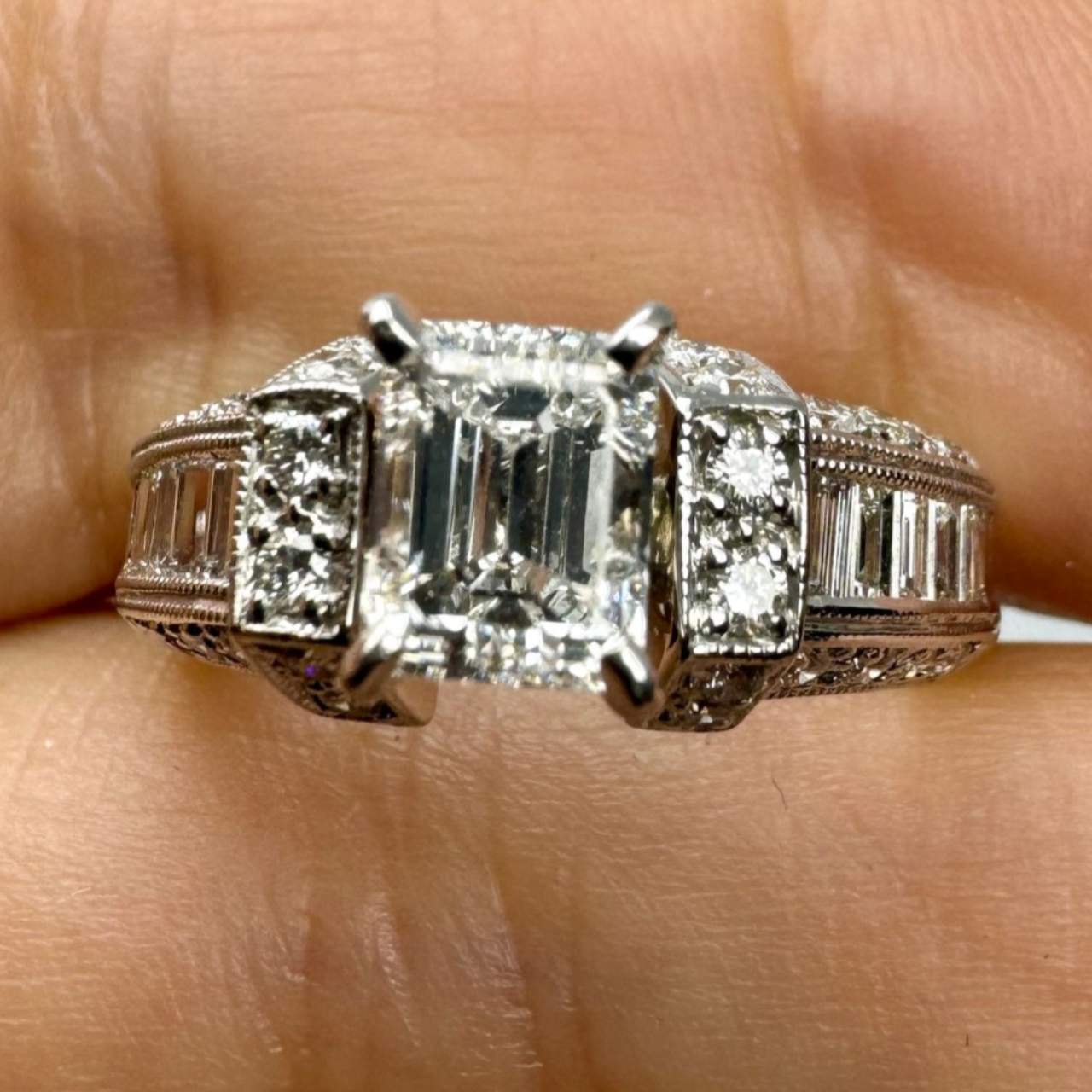 14K White Gold 1.03 Ct. Diamond Ring