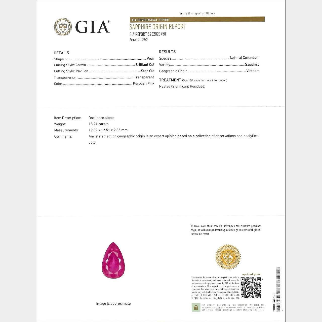 GIA Certified Pink Sapphire, Diamond, Ruby, & Sapphire Necklace