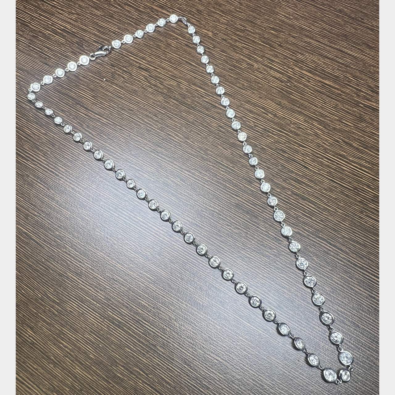 Platinum 26.70 Ct. Diamond by the Yard Necklace