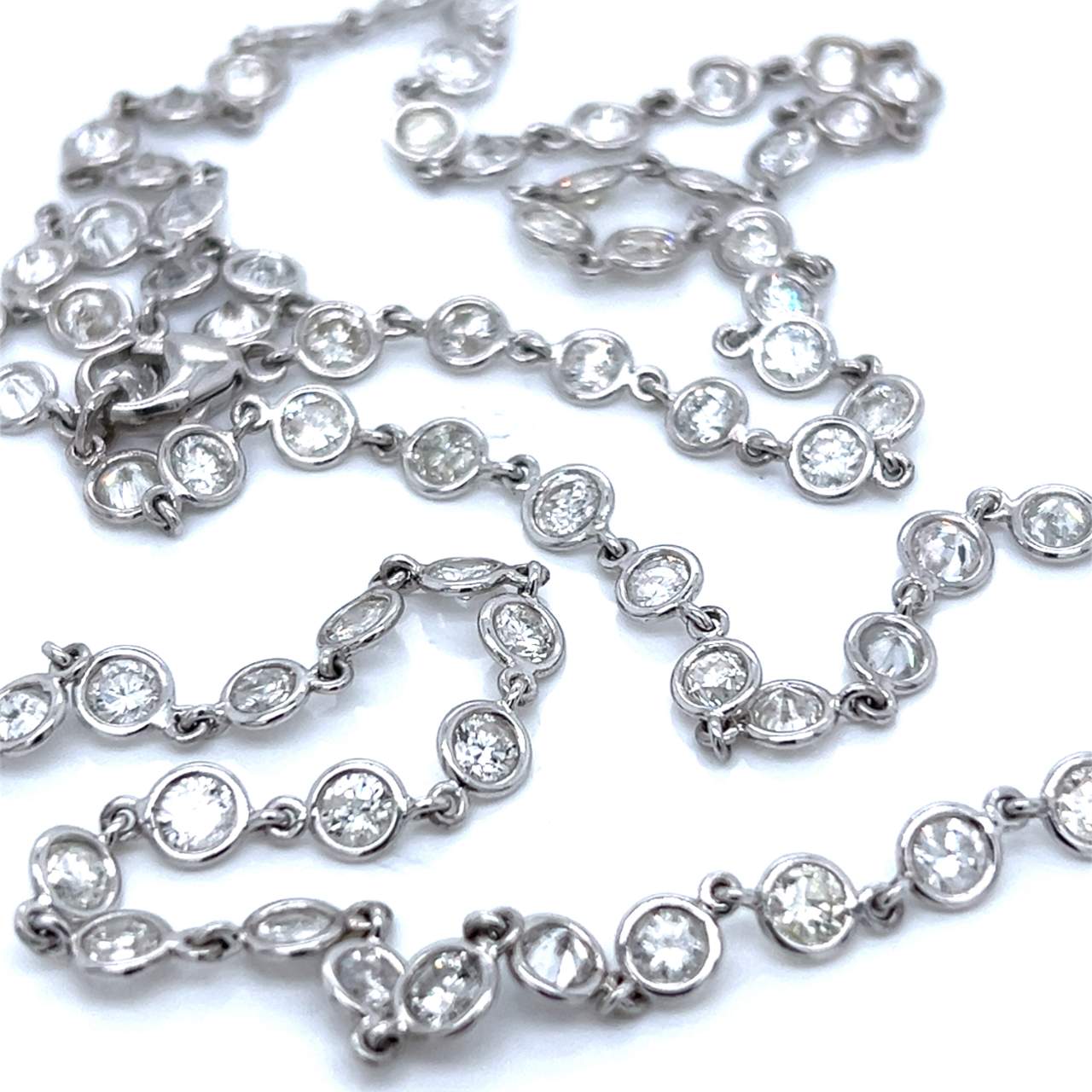 Platinum 29.93 Ct. Diamond by the Yard Necklace