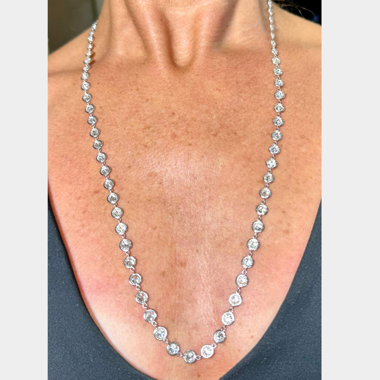 Platinum 24.50 Ct. Diamonds by the Yard Necklace