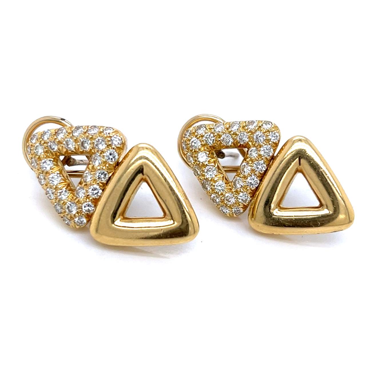 18K Yellow Gold 2.00 Ct. Diamond Earrings