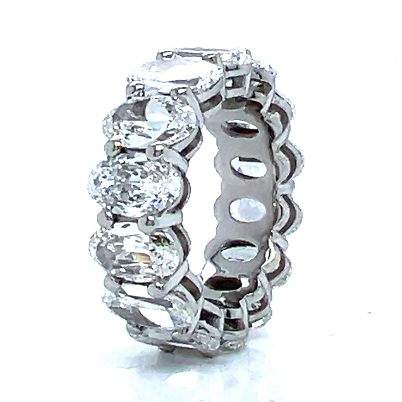 Platinum 11.00 Ct. Oval-cut Diamond Eternity Band