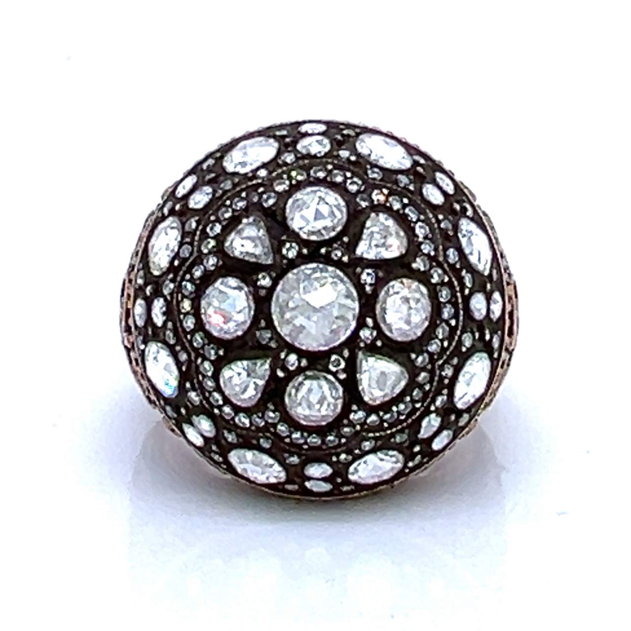 18K & Silver Diamond Ring