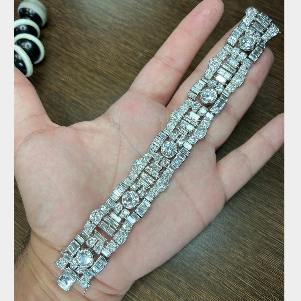 LaCLOCHE FRERES PARIS Art Deco Platinum Diamond Bracelet