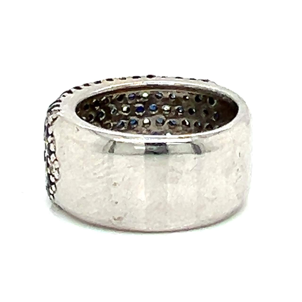 18K White Gold Sapphire & Diamond Ring