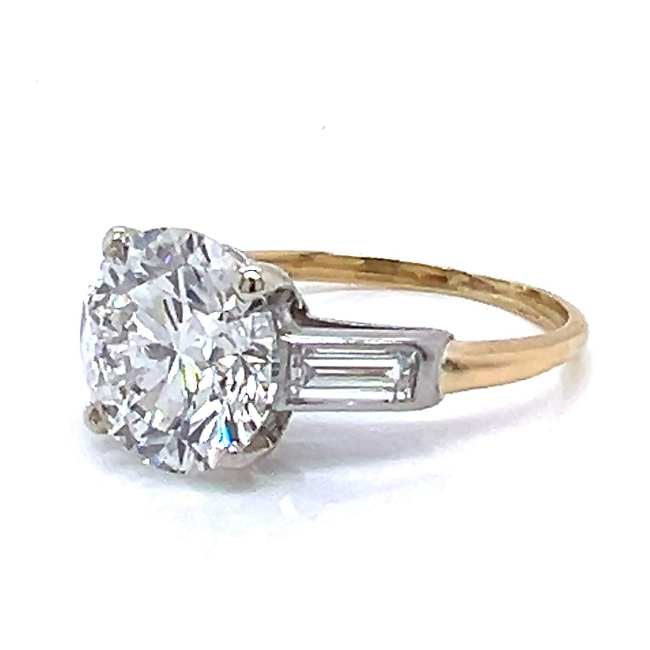 CARTIER 18K Yellow Gold GIA Certified 3.96 Ct. Diamond Ring