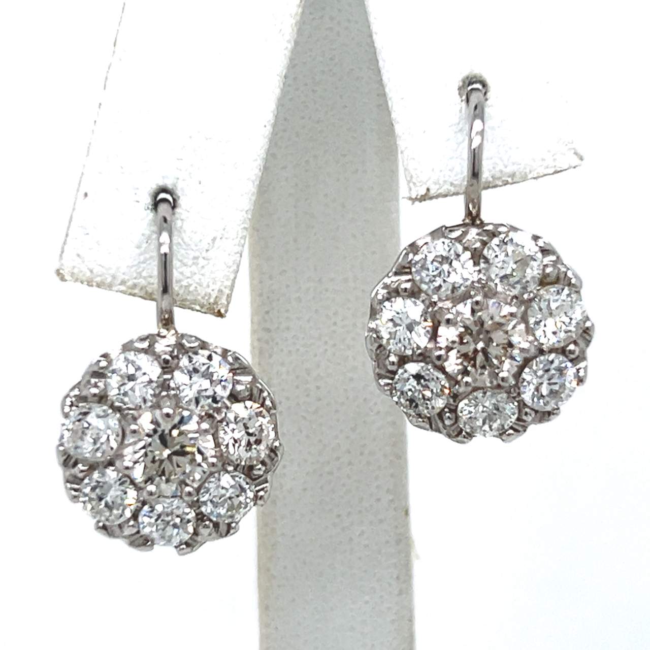 18K & Platinum 3.60 Ct. Diamond Earrings