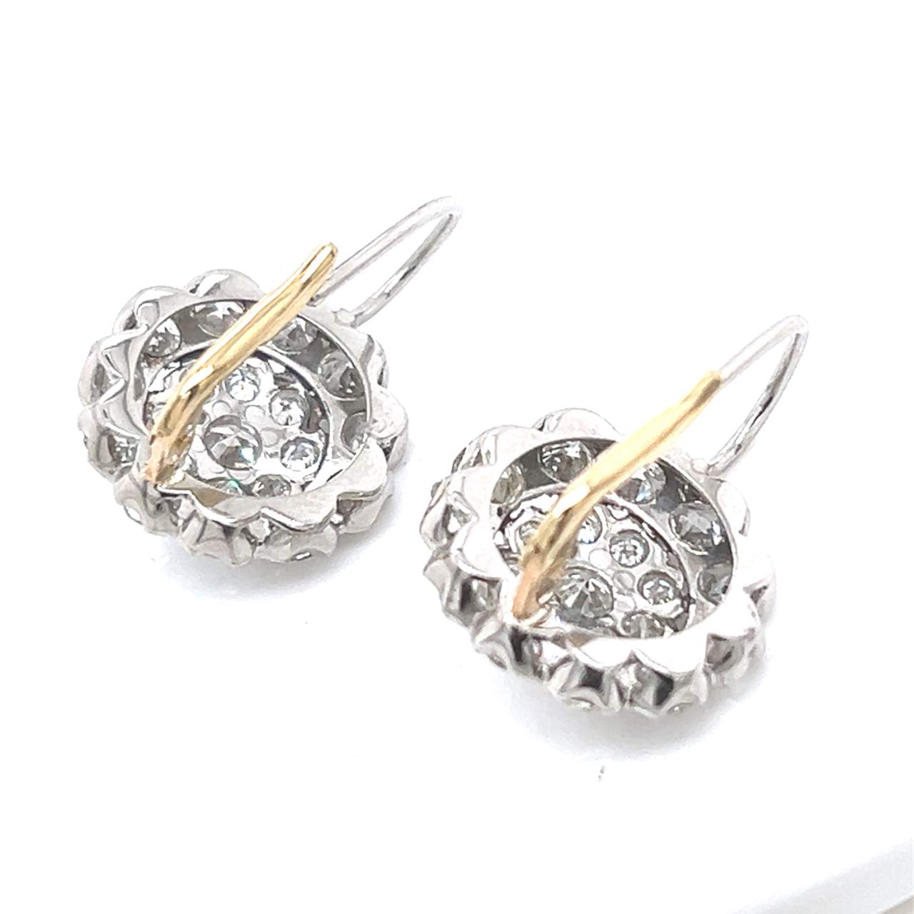18K & Platinum 5.20 Ct. Diamond Earrings