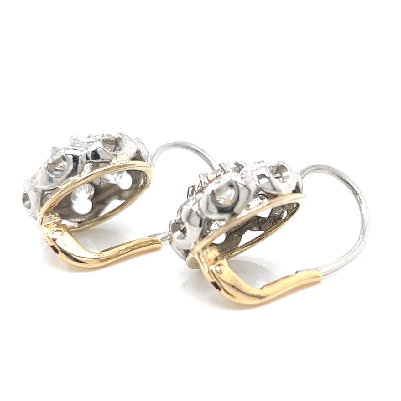 18K & Platinum 3.00 Ct. Diamond Earrings