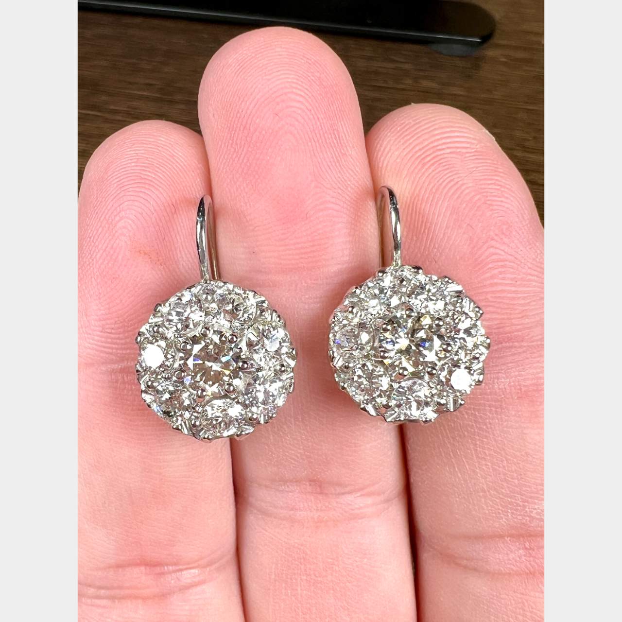 18K & Platinum 3.00 Ct. Diamond Earrings