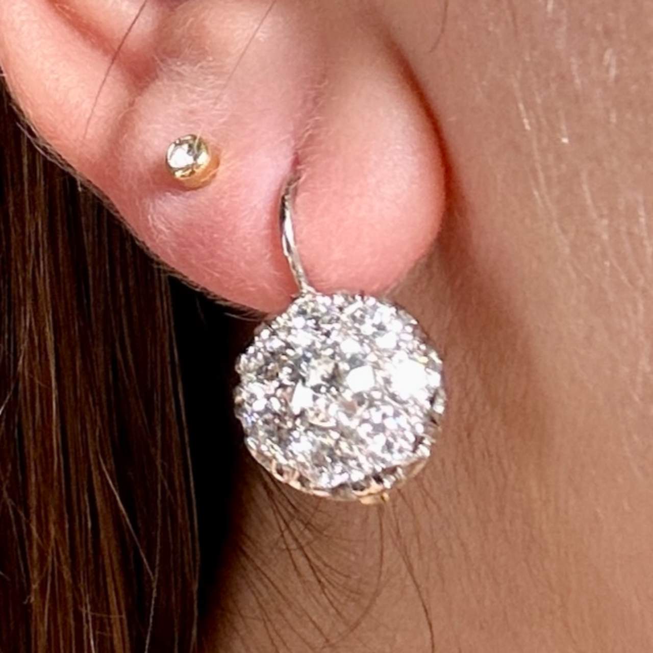 18K & Platinum 3.00 Ct. Diamond Earrings