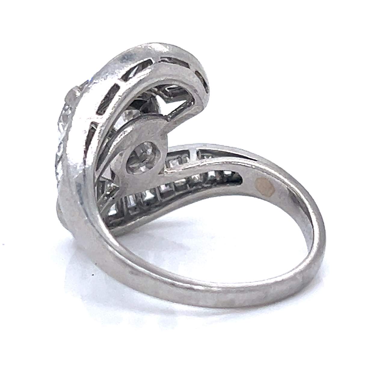 Art Deco Platinum 2.82 Ct. Lab Grown Diamond Ring