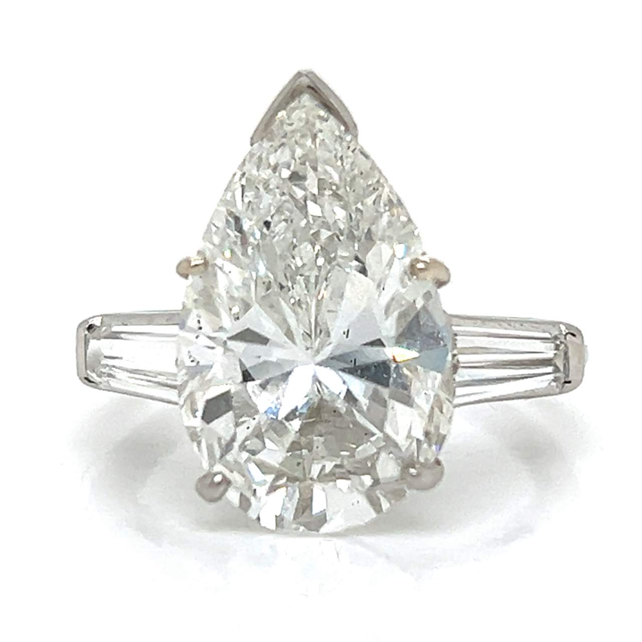 Platinum GIA Certified 7.29 Ct. Pear-shape Diamond Ring