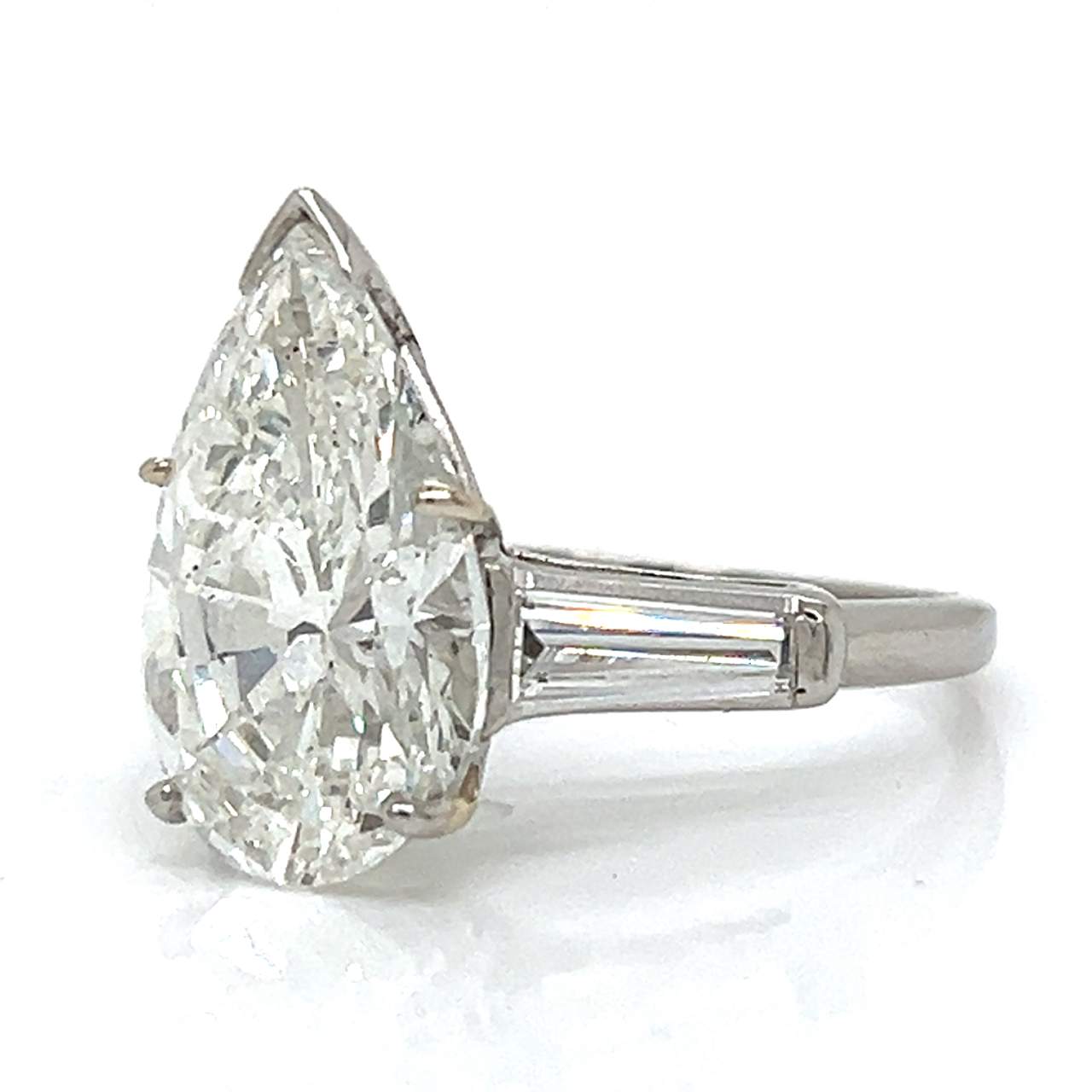Platinum GIA Certified 7.29 Ct. Pear-shape Diamond Ring