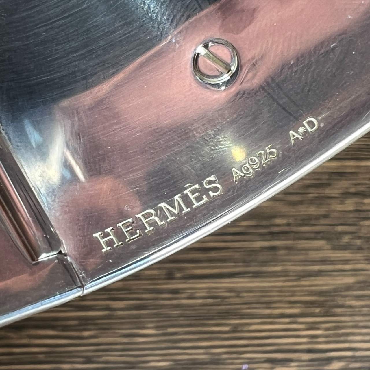 HERMES Silver Collier de Chien Bangle