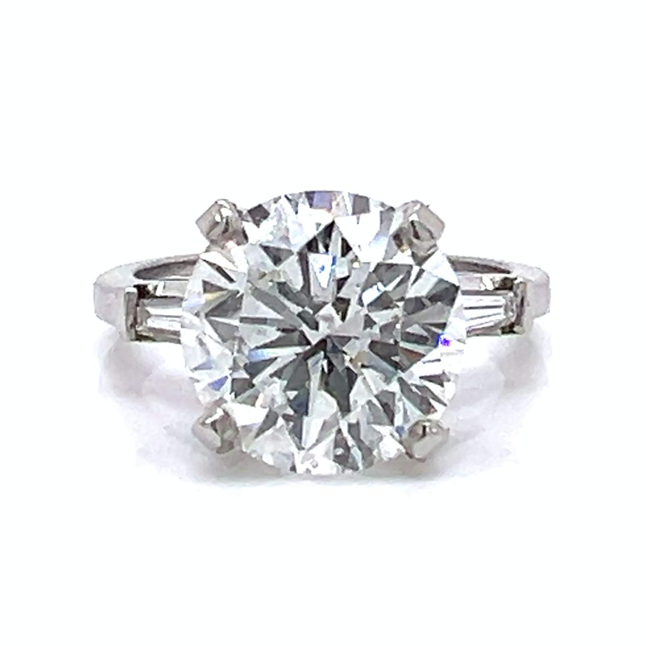 Platinum Art Deco GIA Certified 3.88 Ct. Diamond Ring
