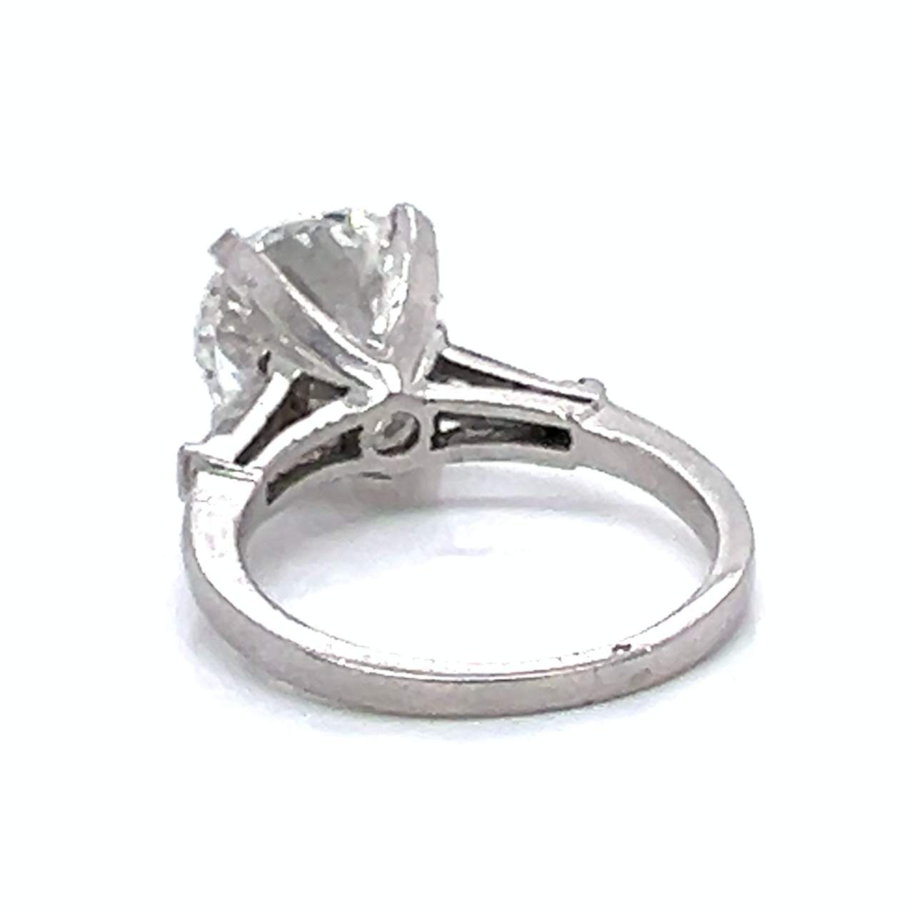 Platinum Art Deco GIA Certified 3.88 Ct. Diamond Ring