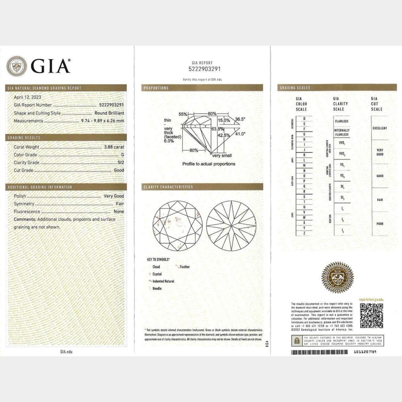 Platinum Art Deco GIA Certified 3.88 Ct. Diamond Ring