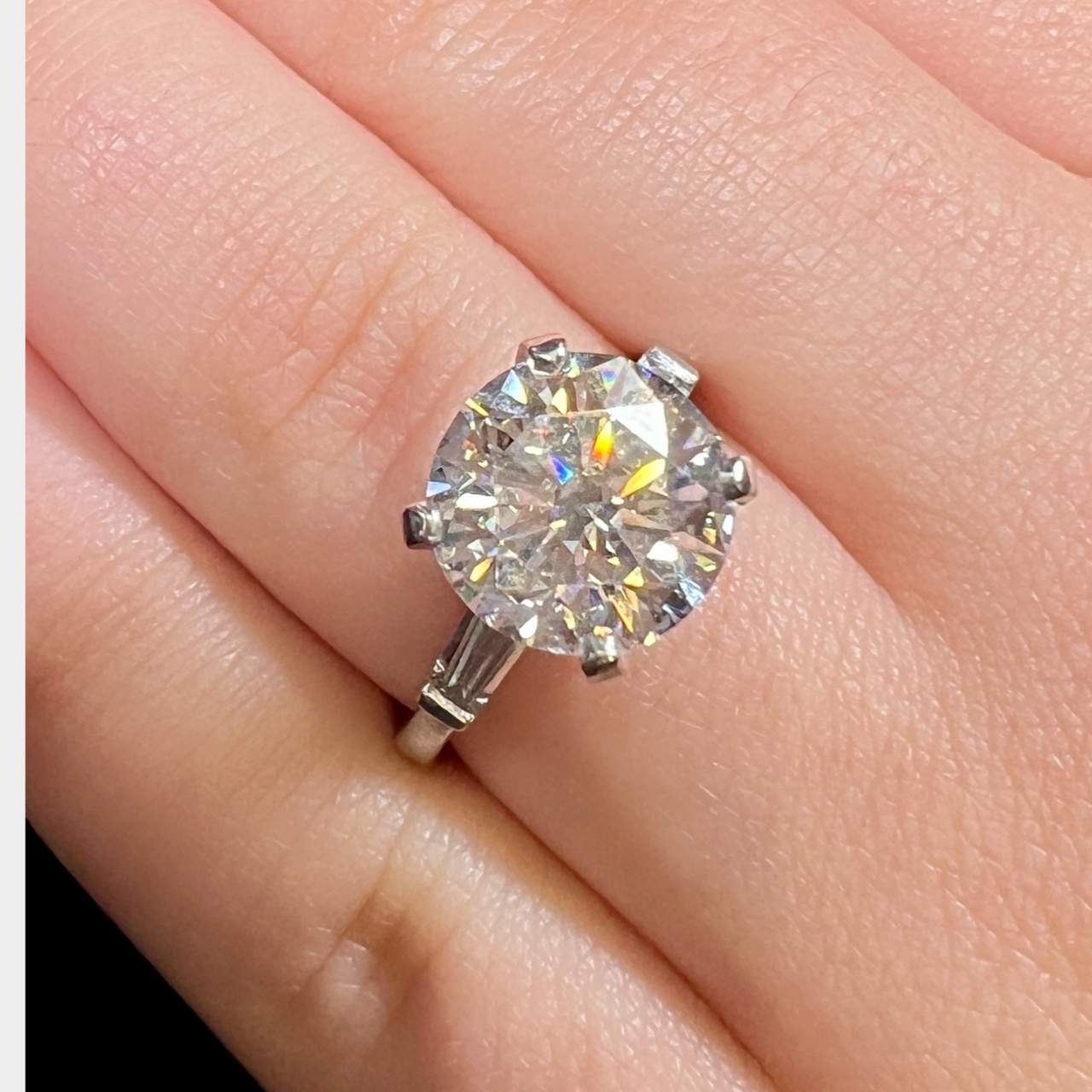Platinum Art Deco GIA Certified 3.88 Ct. Diamond Ring