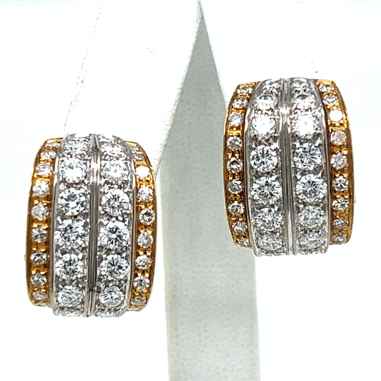 18K Yellow Gold 5.00 Ct. Diamond Earrings