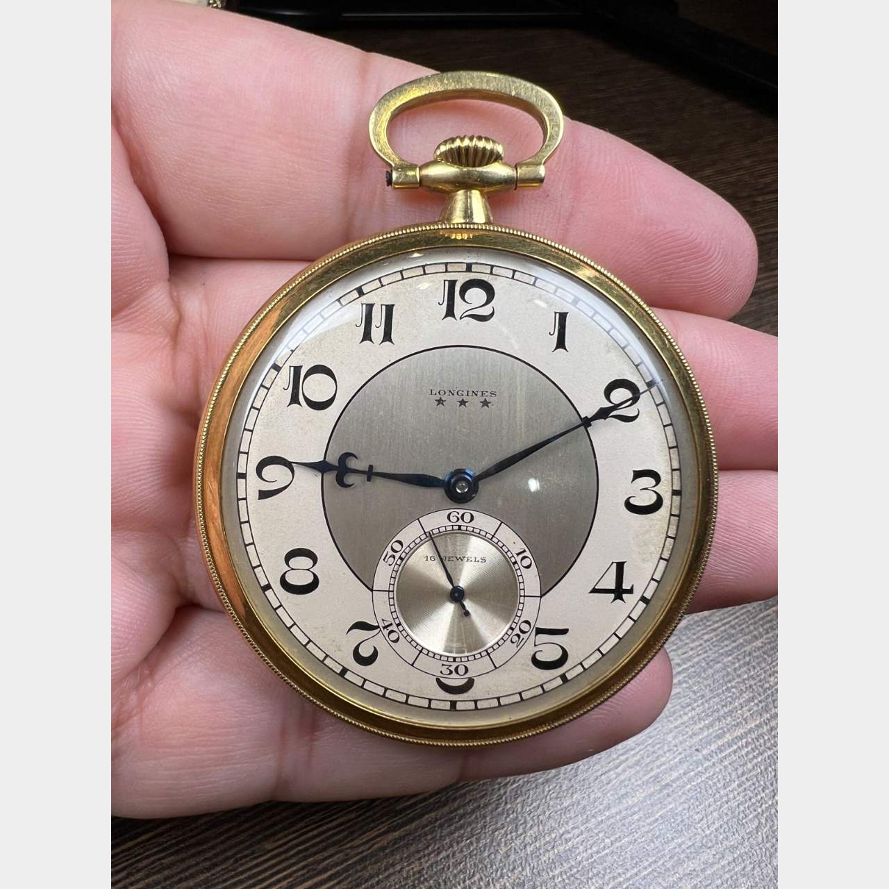 LONGINES 18K Yellow Gold Pocket Watch - Jewelry World, image size:1280x1280