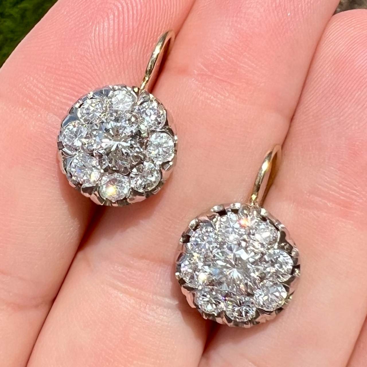 18K & Platinum 3.80 Ct. Diamond Earrings