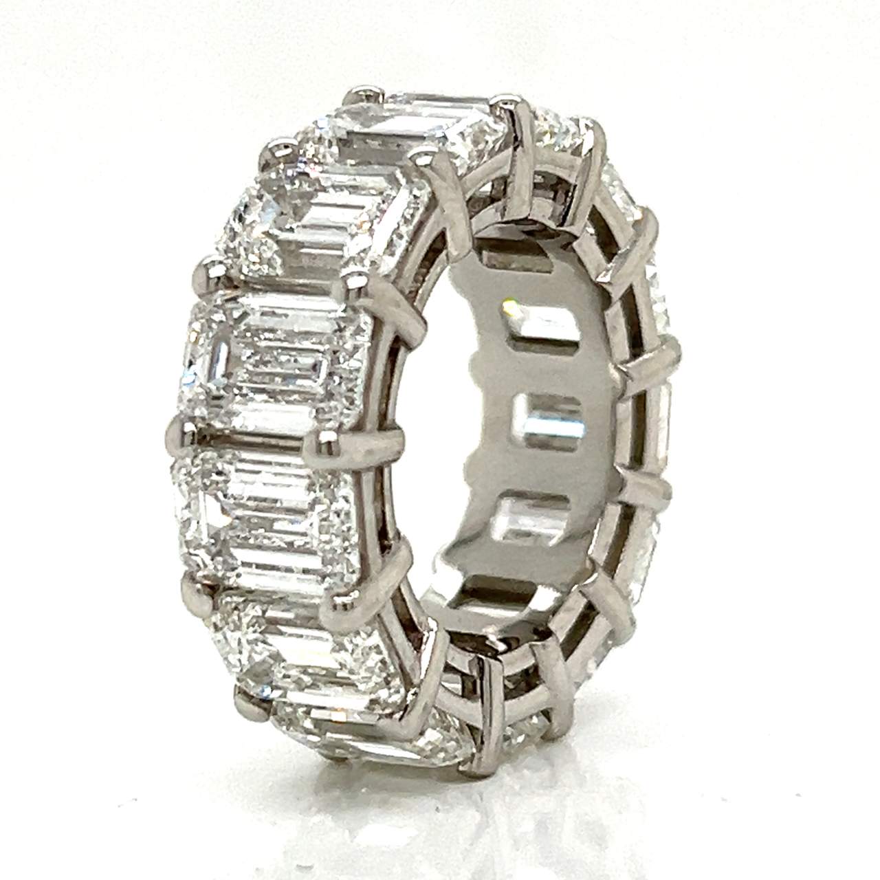 Platinum GIA Certified 16.19 Ct. Diamond Eternity Band