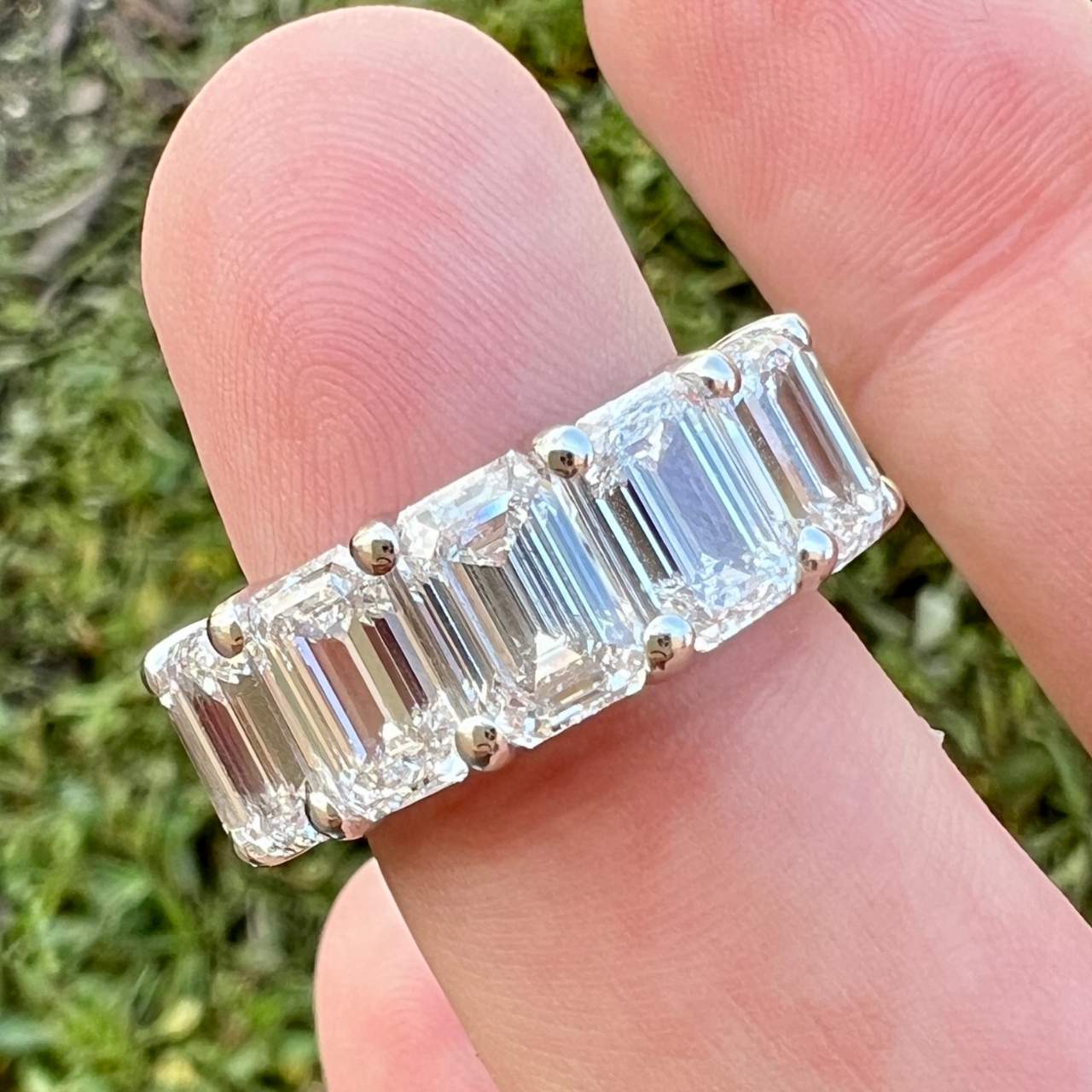 Platinum GIA Certified 16.19 Ct. Diamond Eternity Band