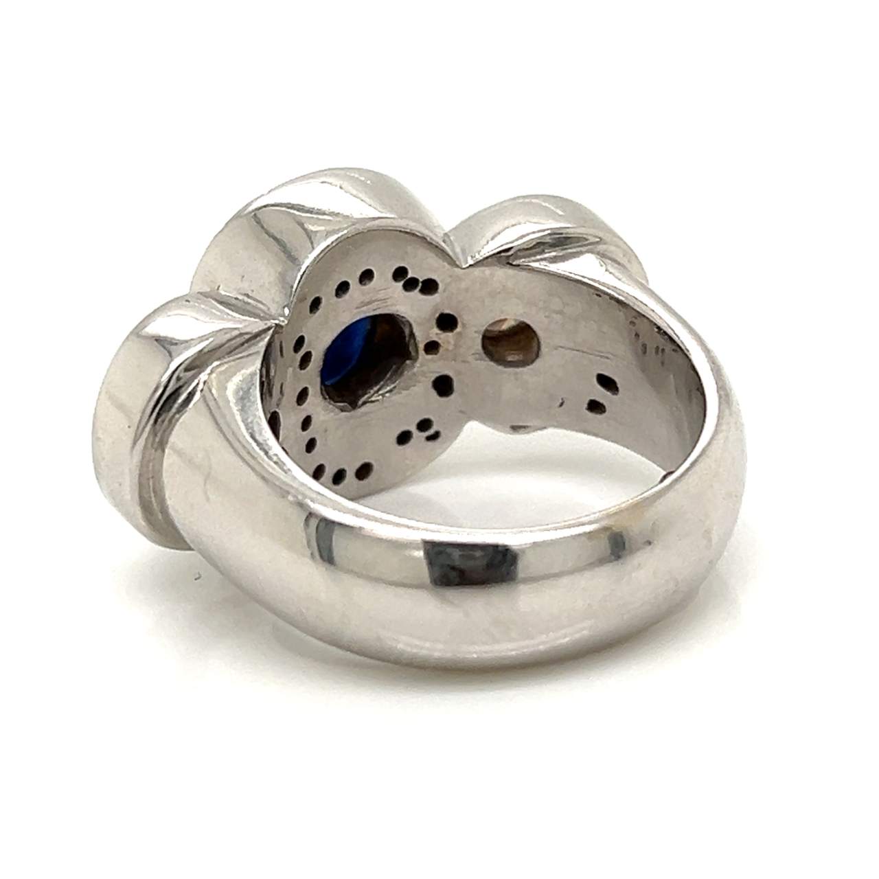 14k White Gold Sapphire & Diamond Ring