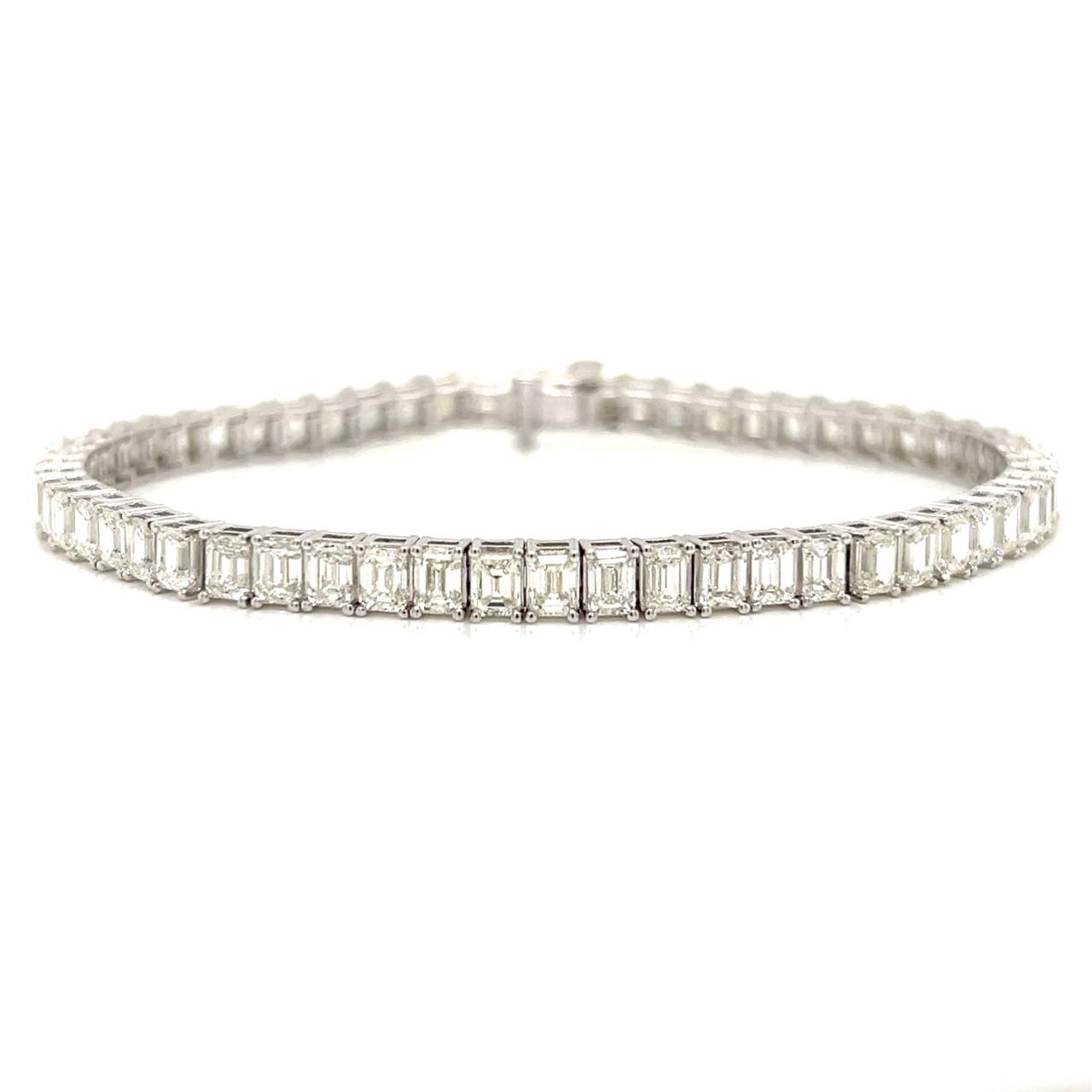 14K White Gold 11.05 Ct. Diamond Tennis Bracelet