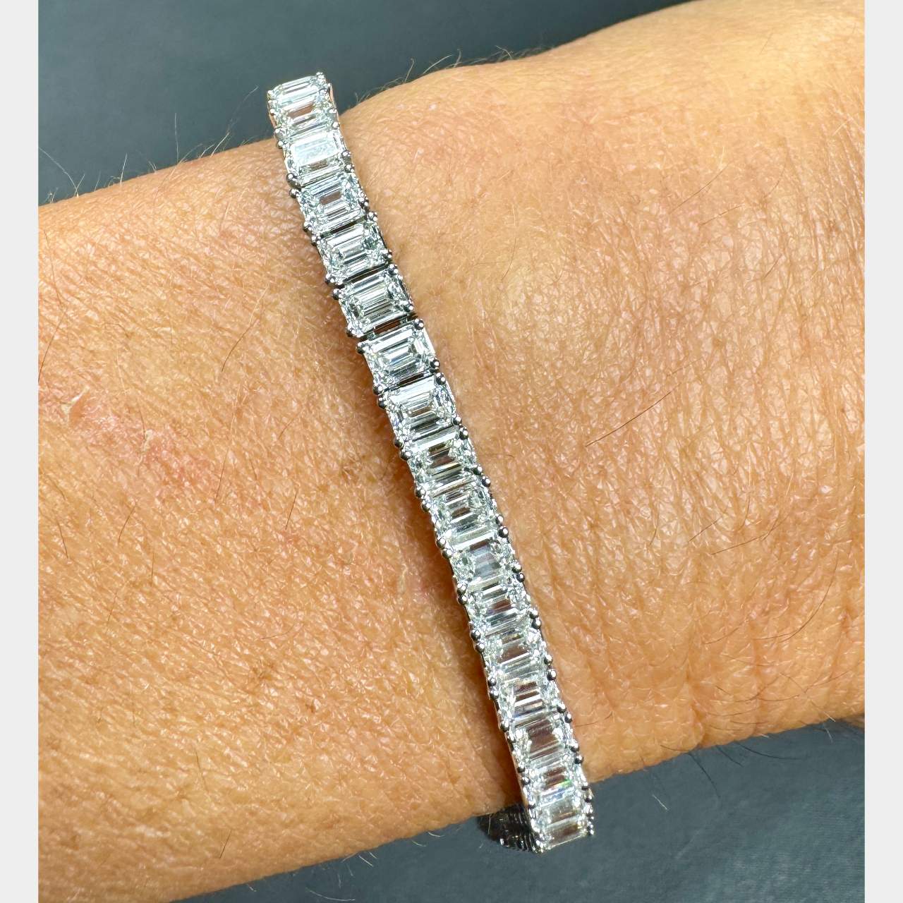14K White Gold 11.05 Ct. Diamond Tennis Bracelet