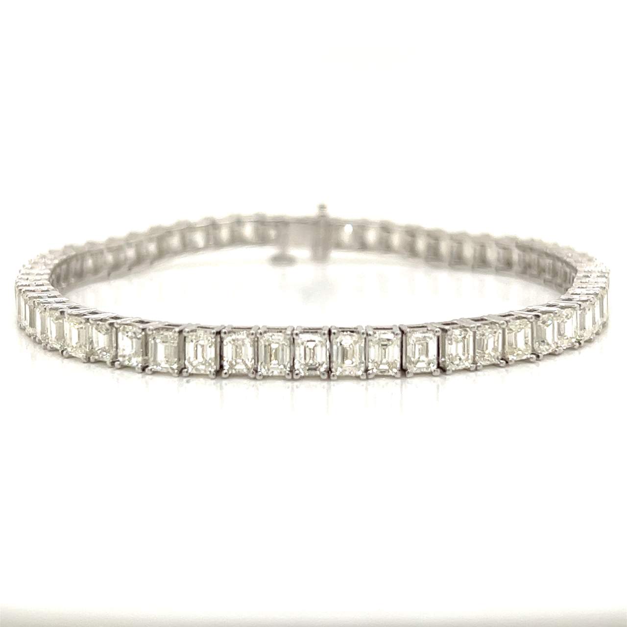 14K White Gold 11.06 Ct. Diamond Tennis Bracelet